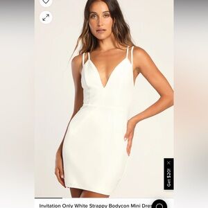 Lulu's White Strappy Bodycon Mini Dress